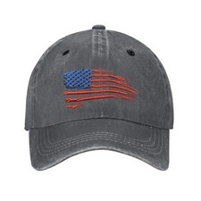 Unisex Vintage Washed Distressed Embroidered Baseball Cap Adjustable Low Prof...