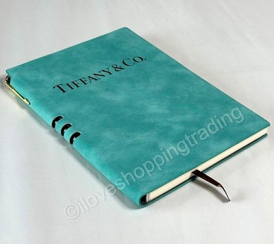 TIFFANY VIP GIFT TEAL SUEDE COVER NOTEBOOK PLANNER JOURNAL DIARY