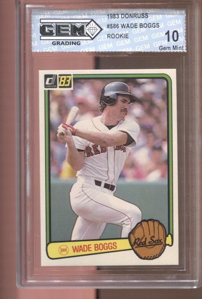 1983 Wade Boggs Donruss #586 Gem Mint 10 RC Rookie Boston Red Sox