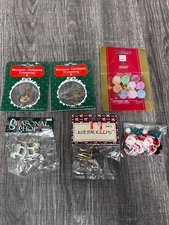 Vintage 1990's Christmas Miniature Ornaments- Lot Of 6- NOS