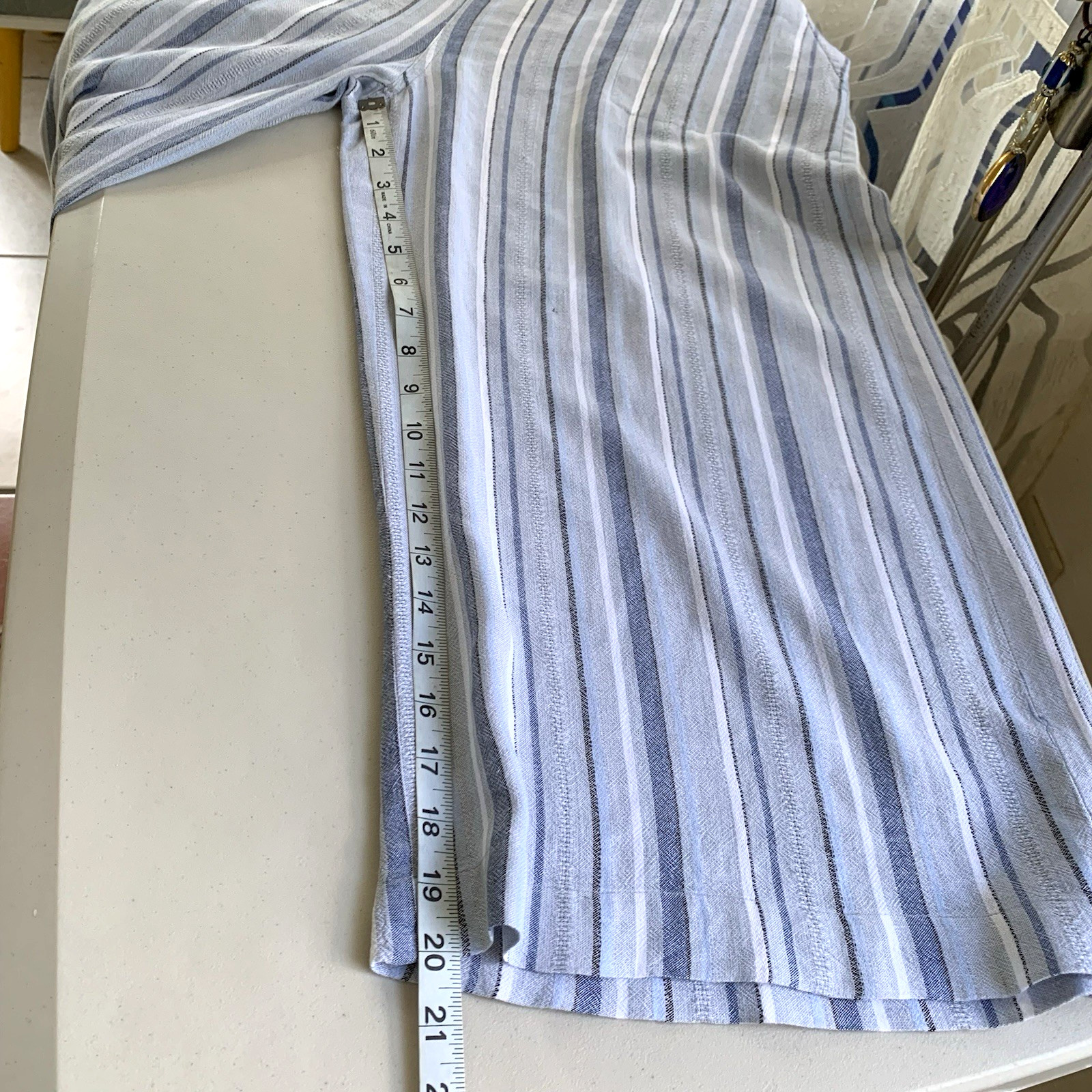 NWT Rachel Zoe striped linen blend elastic waist short pants size L