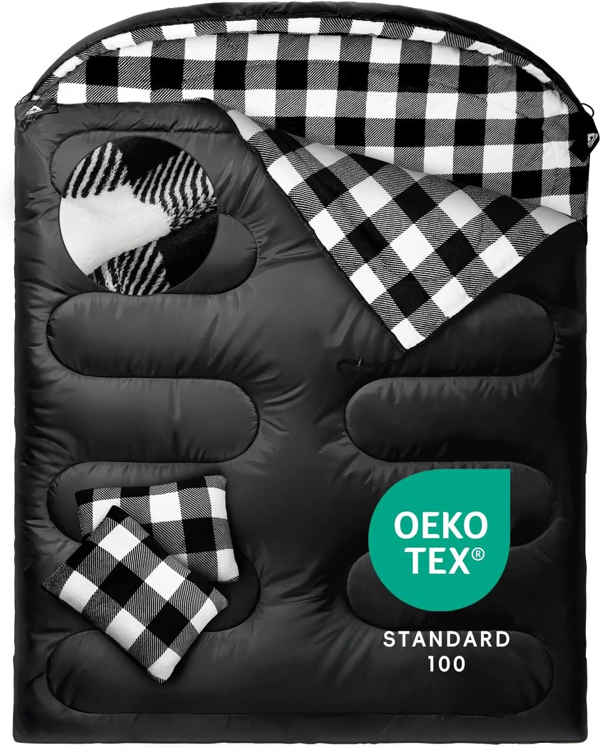 Flannel Double Sleeping Bag for Adults Cold Weather XL Queen Size Sleeping Bag
Opens in a new window