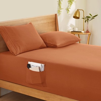 Horbaunal Extra Deep Pocket King Fitted Sheet Only - Fits Up to 24 Inch Mattr...