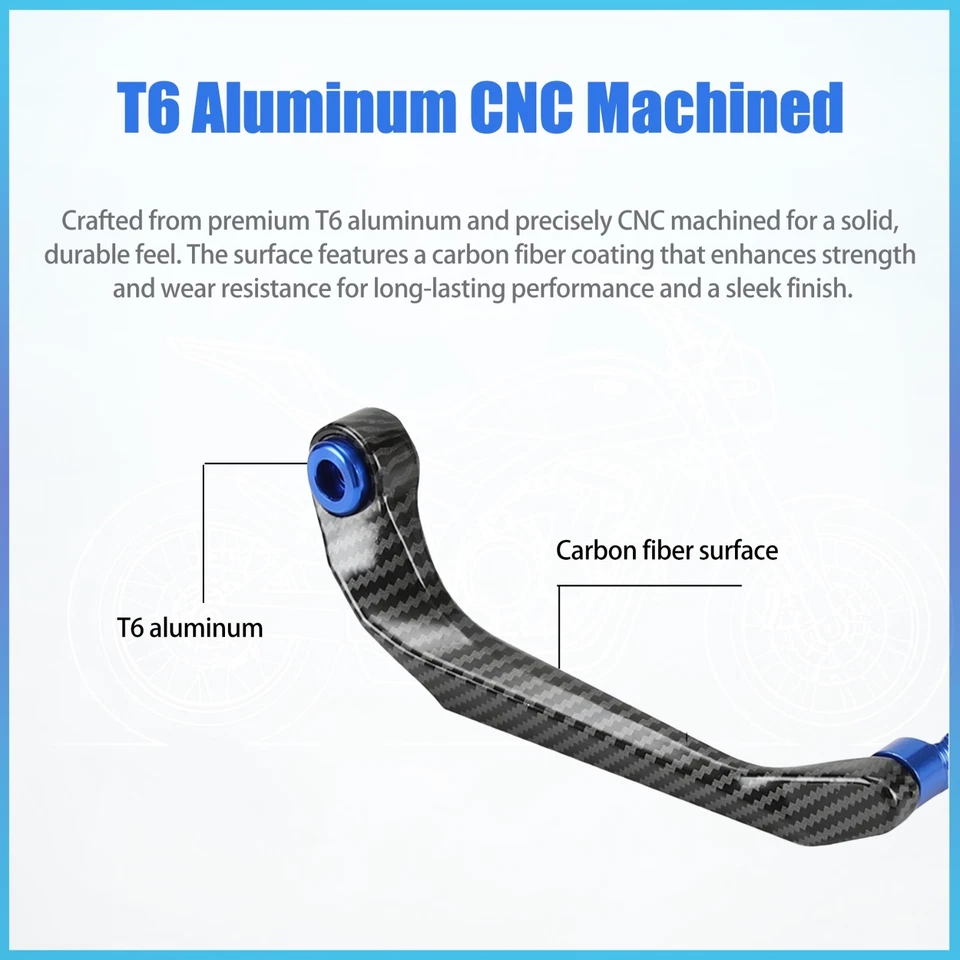 Handguard Brake Clutch Lever Protector Fit For Yamaha YZF R1 R3 R6 R25 FJR1300 - Image 3 of 4