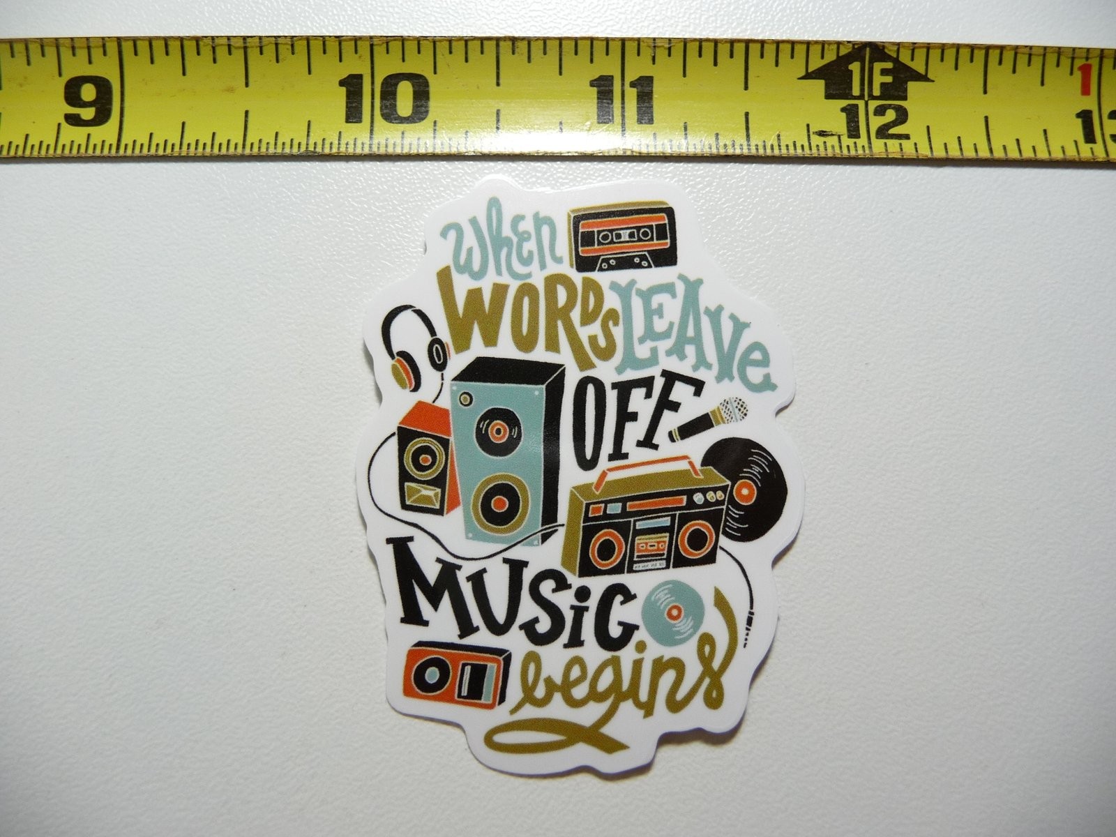 When Words End Music Begins Band Fan Decal Sticker