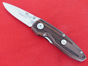 HK Heckler & Koch (Boker) ATS34 Germany X-15-TN checkered rosewood knife