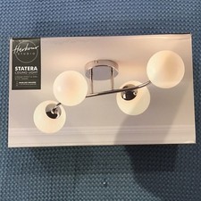 Harbour Studio Statera 4-Lamp Ceiling Light - Chrome & Opal Glass - New in Box