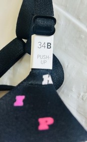 Victoria&rsquo;s Secret Bra - 34B, Black with Pink Pattern