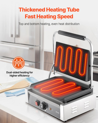Commercial Panini Grill, for Hamburger Steak Bacon