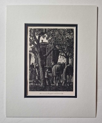 TUNNICLIFFE 'Gypsies and Cherry-Ripe' 1945 Caravan Print