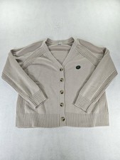 LL Bean NWOT Mariner Shaker V-Neck Cardigan Sweater Field Khaki Petite L PL