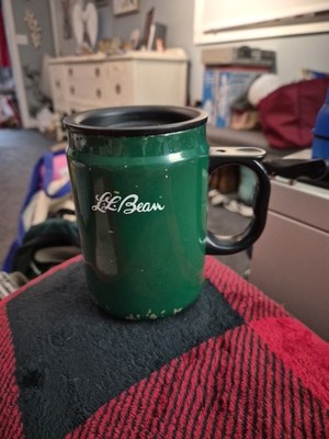 L.L. Bean Red Stainless Steel Travel Mug Made in Korea Vintage Coffee Cup