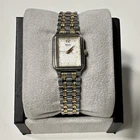Vintage Seiko Women’s Quartz Watch V401-5129 Gold Silver Two Tone 17mm 6 1/4”