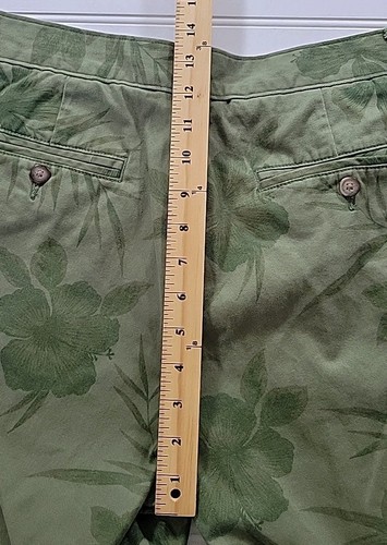 Nautica Deck Pant, Classic Fit, Stretch, GREEN WITH FLORAL PRINT, 32 X 32 - Picture 6 of 10