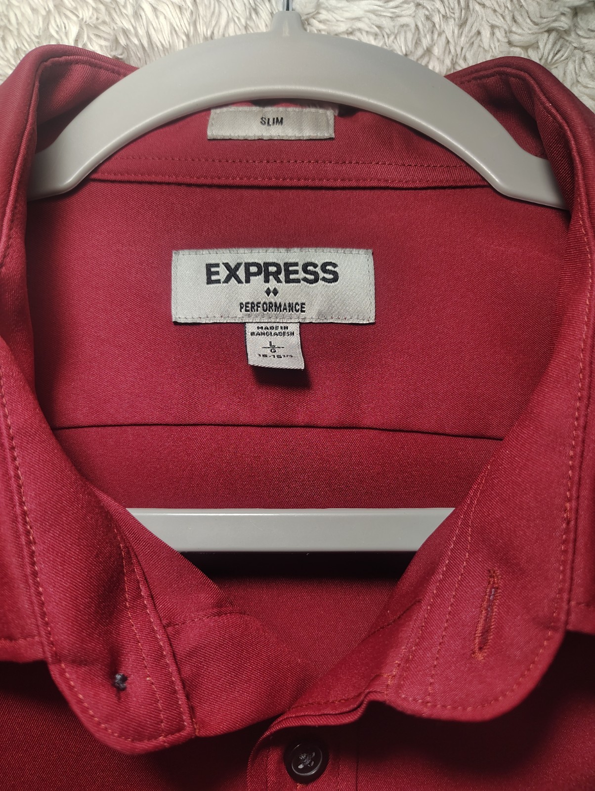 Express Performance Long Sleeve Button Down Shirt… - image 4