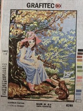Grafitec  Printed needlepoint canvas 30x40cm  Canvas Only that girl And squirrel