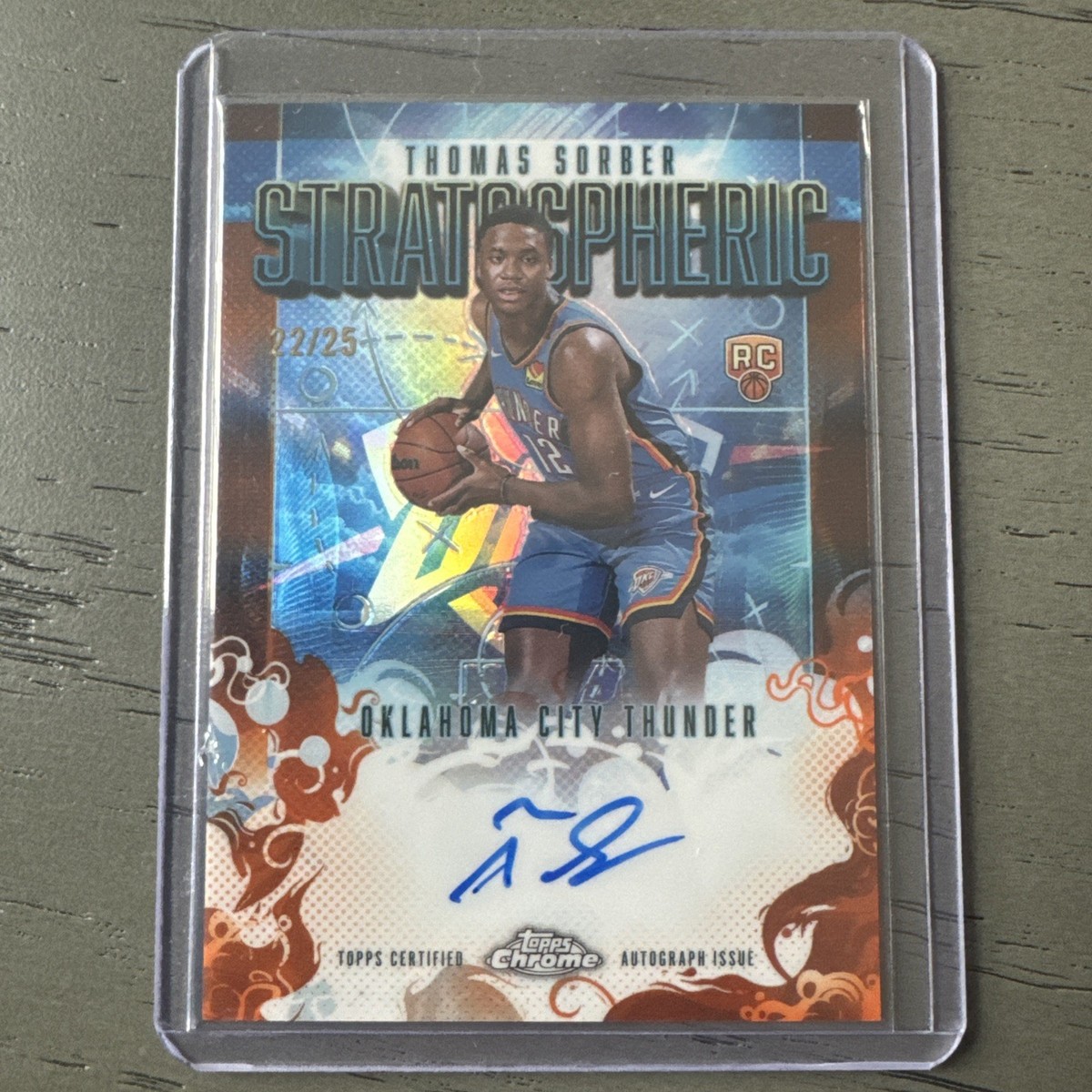 2025-26 Topps Chrome Thomas Sorber Stratospheric On Card Auto 