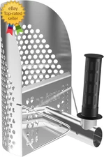 Sand Scoop for Metal Detecting - Heavy Duty Stainless Steel Beach Shovel