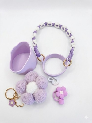 #ad Stanley 30oz Tumbler Accessories Set Purple Boot Charm Straw Cap 🌼 $30 MSRP $20.00