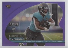 2021 Panini Playoff Behind The Numbers Purple Prizm Travis Etienne Jr 1e6l