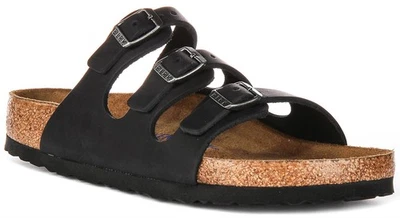 Birkenstock Florida Sfb Sf 3 Boucles Regular Fit Sandales Femmes Noires EU37-41 - Photo 1/4