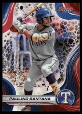 Paulino Santana 2024 Bowman Best ##TP-27 Texas Rangers Top Prospect Refractor RC