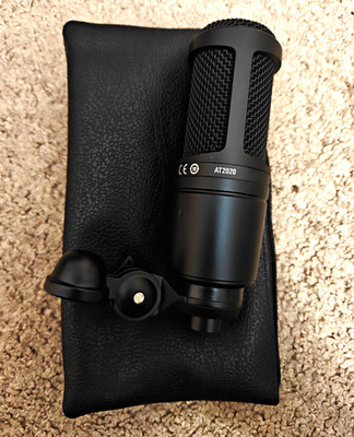 Audio-Technica AT2020 Cardioid Condenser Studio Mic Phantom Powered Black