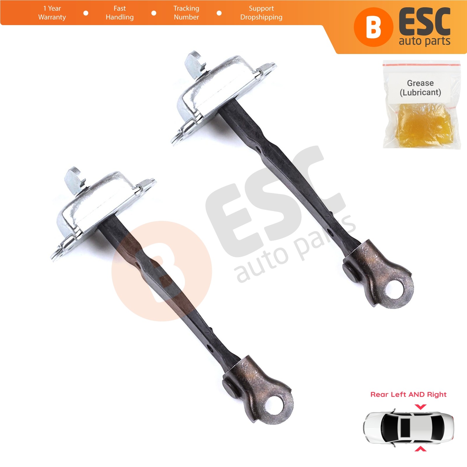 2X Rear Door Hinge Stop for Toyota Yaris Vitz MK3 2015-2020 Vios P15 Verso S P12
