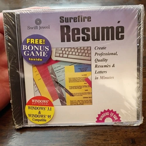 Surefire Resume Windows CD-ROM Windows 95. 3.1 Sealed