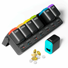 Weekly Pill Organizer 1 time a Day   Pill Box 7 Day with Removable Daily