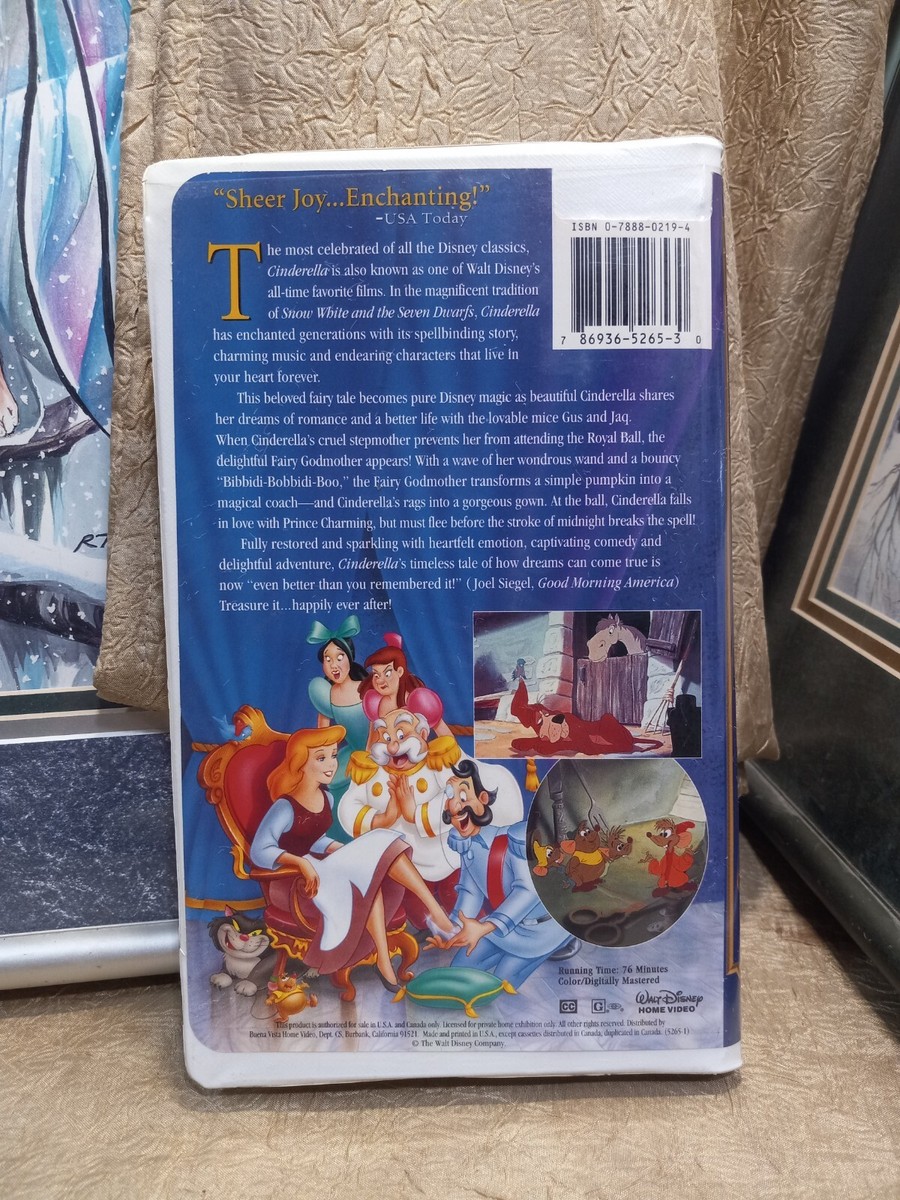 Walt Disney Cinderella Masterpiece Collection (VHS 1995) #5265