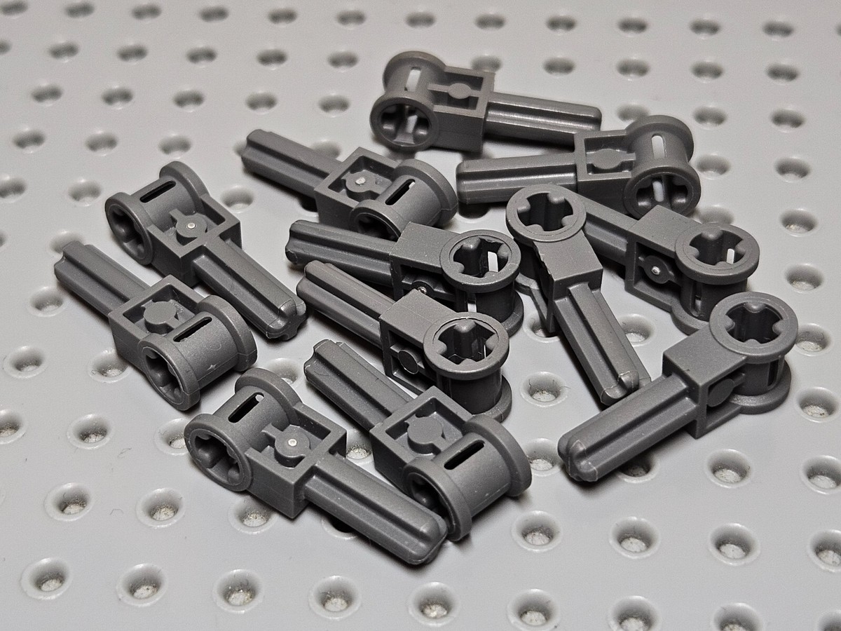 Lego Technic Axle Lever with Full '+' Loop [6553] Modern Dark Grey x12