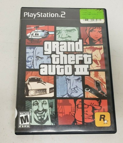 Grand Theft Auto III 3 Rockstar Sony Playstation 2 PS2 Tested Working No Manual