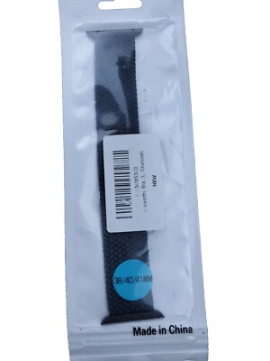 Proworthy Charcoal Braided Solo Loop Compatible With Apple Watch 38mm42mm Medium