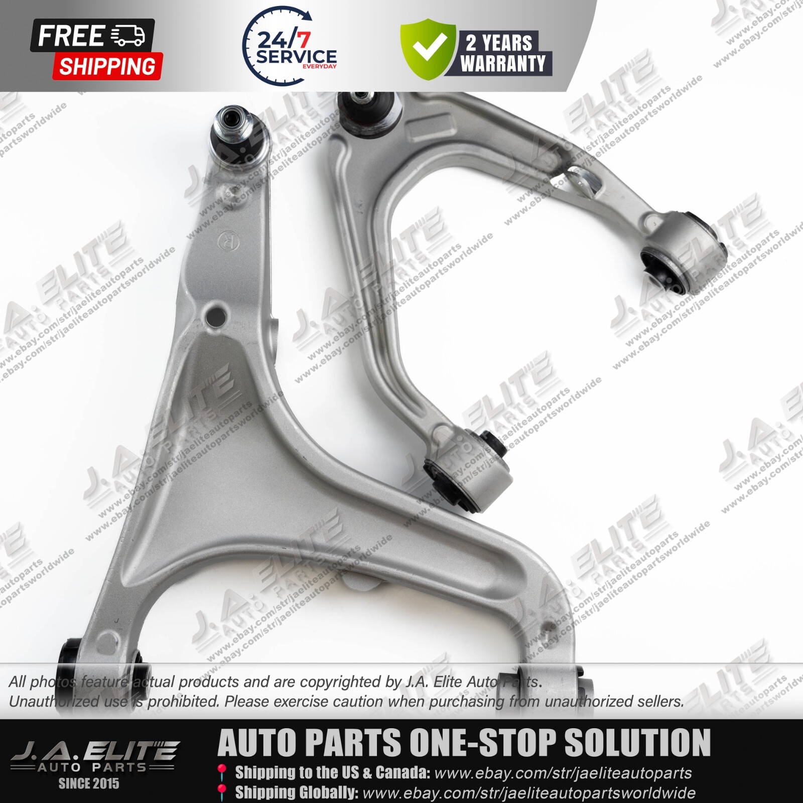 Front Upper & Lower Right Control Arms fit Maserati Quattroporte Ghibli 2014-17