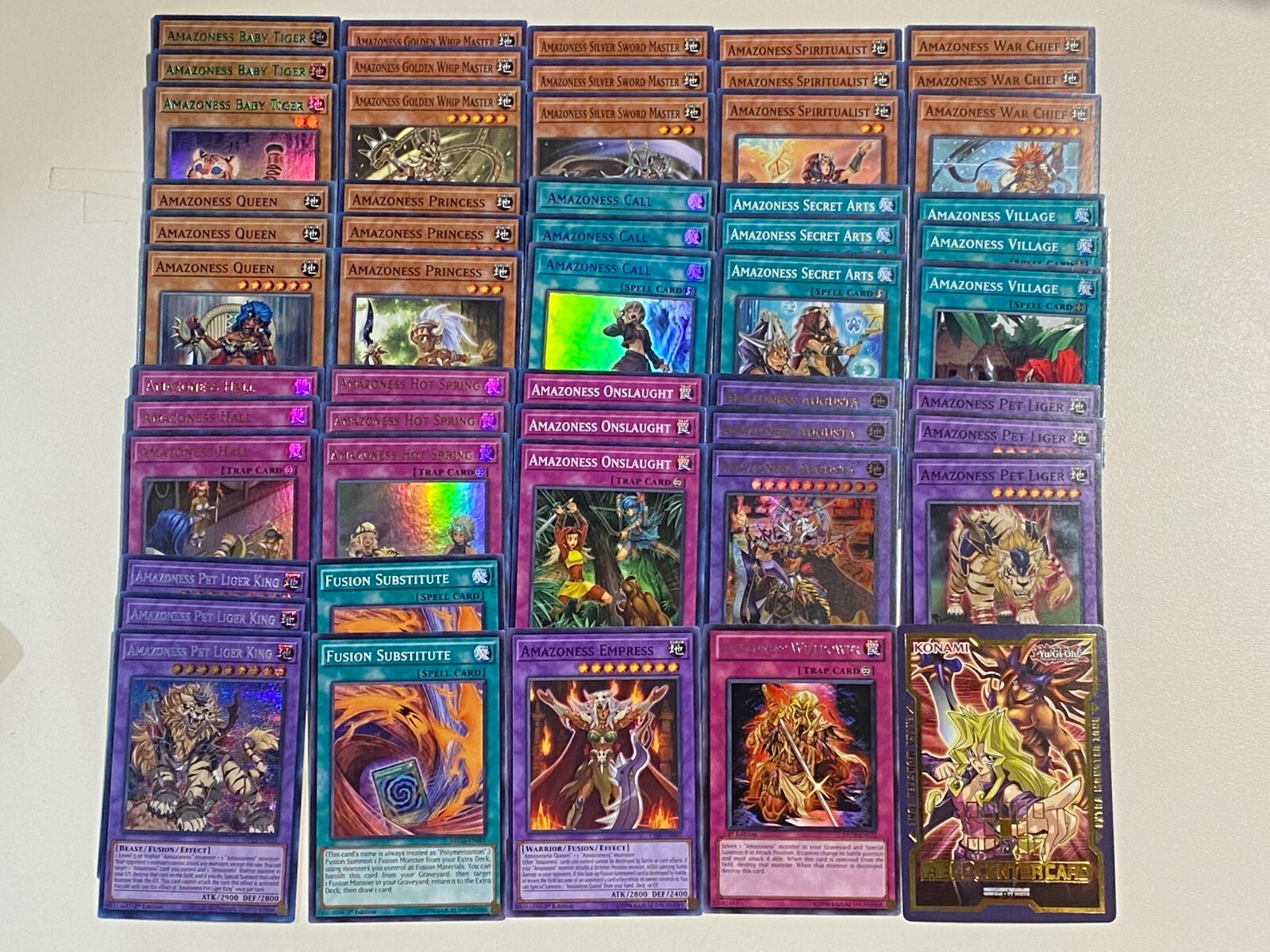Yugioh Amazoness Deck Princess Queen Empress Baby Tiger Willpower