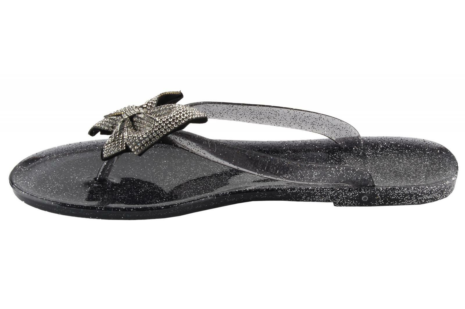 PANTOFOLA D’ORO Sandalo da donna gelatina estiva Ladie diamante fiocco spiaggia infradito infradito perizoma