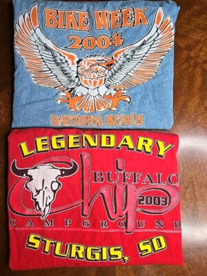 Lot of 2 Biker Design Sleeveless Shirt Size XL Button Down Frayed Armholes Denim