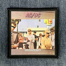 ACDC Dirty Deeds Done Dirt Cheap Sublimated Printed Sew On Patch Hard Rock Band