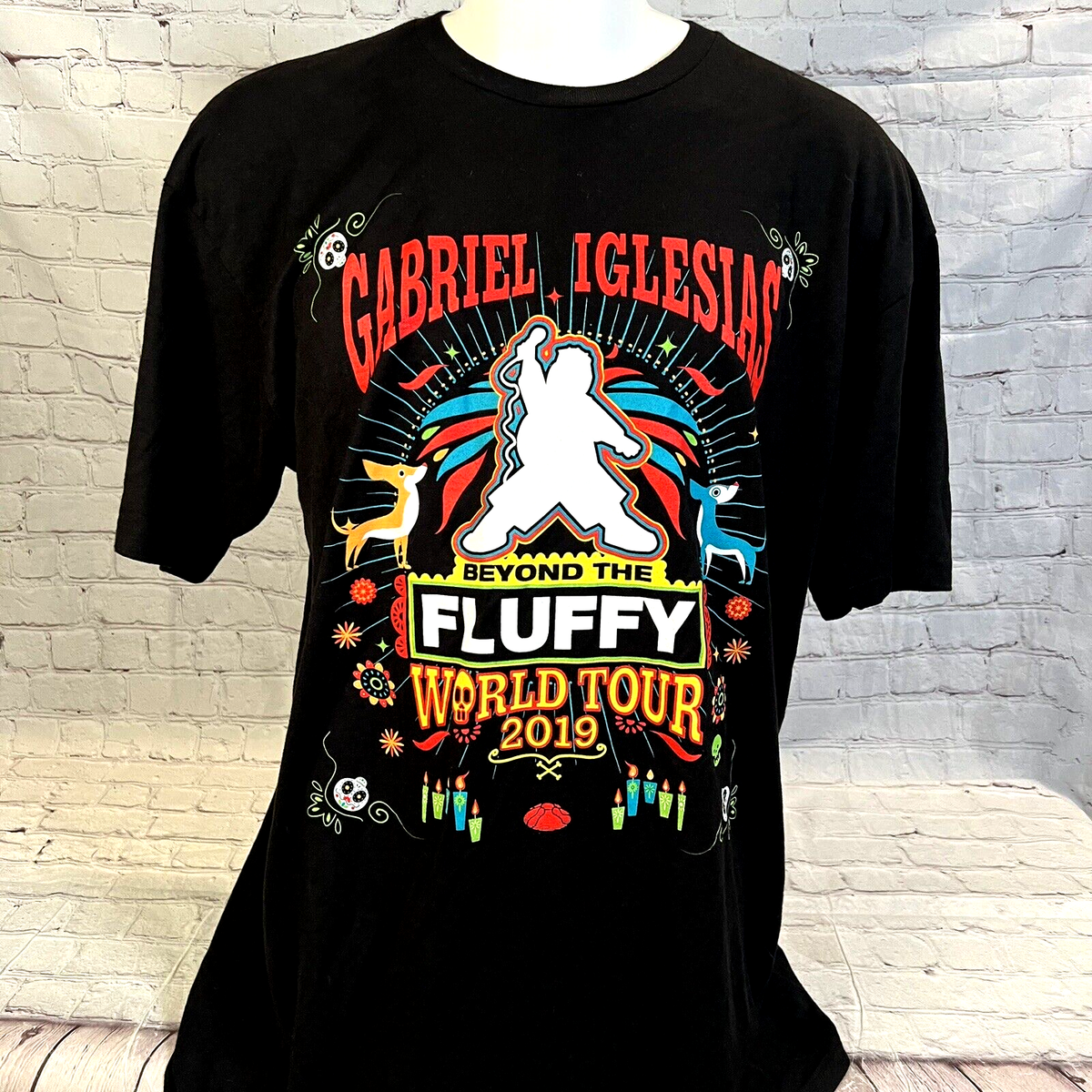 Gabriel Iglesias Men's XL Black 2019 Beyond The Fluffy World Tour