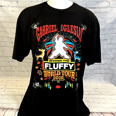 Gabriel Iglesias Men's XL Black 2019 Beyond The Fluffy World Tour