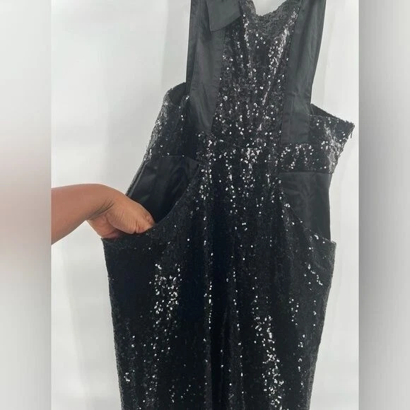 Boohoo Boutique Alice Satén Correa Ajustable Lentejuelas Peto Mono Talla 12 Foto 3 de 4