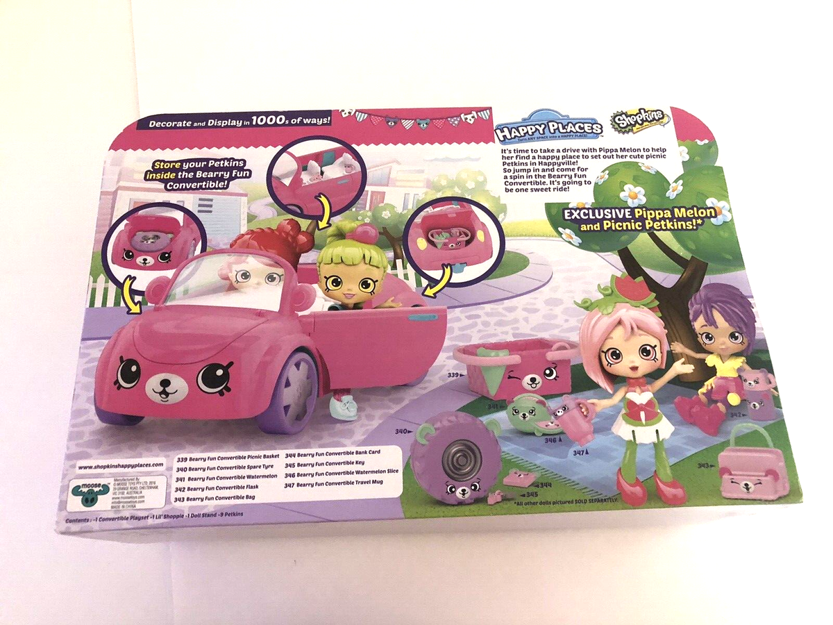 Shopkins Happy Places Berry Fun Convertible Vehicle Playset for
