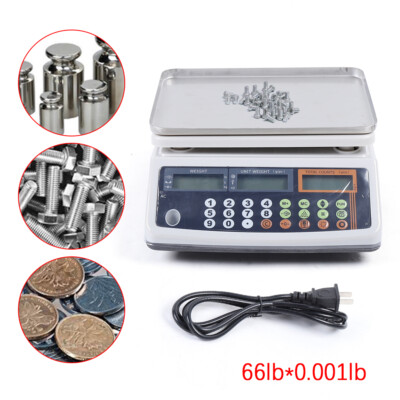 Digital Parts Coin Precise Counting Scale 66Lb / 0.001 Lb Capacity Inventory NEW