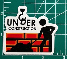 Under Construction Shovel Coal Vinyl Decal Sticker Bomb Spoof Funny Sarcastic