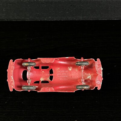Vintage Manoil Die Cast Toy Car No.707 Red Coupe 1940's Art Deco