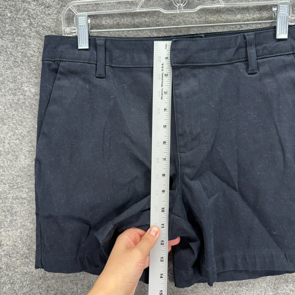 Pantalones Cortos Banana Republic Mujer 10 Negros Tiro Alto Chino Algodón Bolsillos Informales Foto 4 de 4