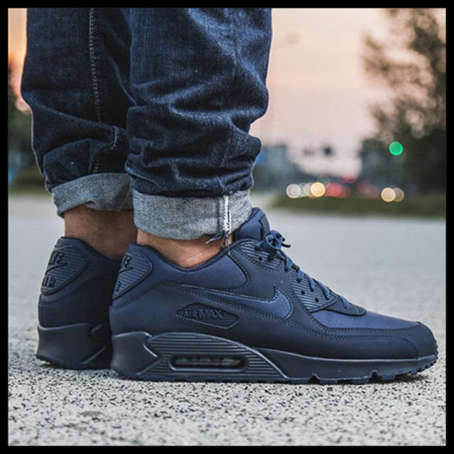 Men S Shoes Nike Air Max 90 Essential Midnight Navy Midnight Navy