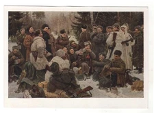 1965 WW2 Soviet Army SOLDIERS Uniform SMOKING After Battle OLD Russian Postcard