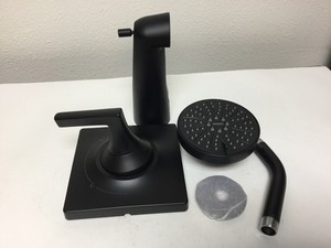 genta matte black tub shower